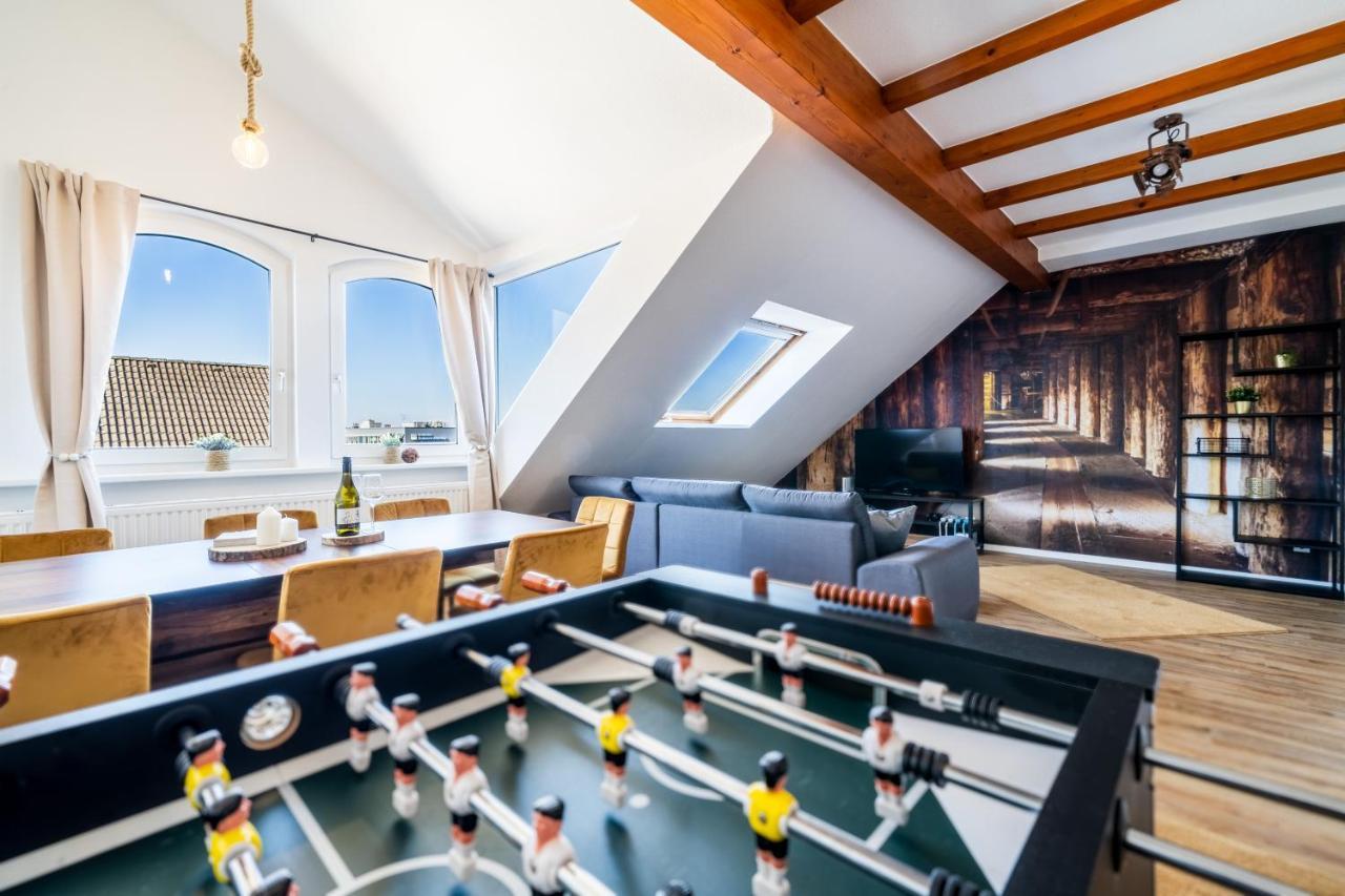 Stylisches Penthouse Zentral Tischfussball 100M2 Wii Ганновер Экстерьер фото